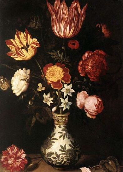 Ambrosius Bosschaert Still Life with Flowers in a Wan-Li vase.